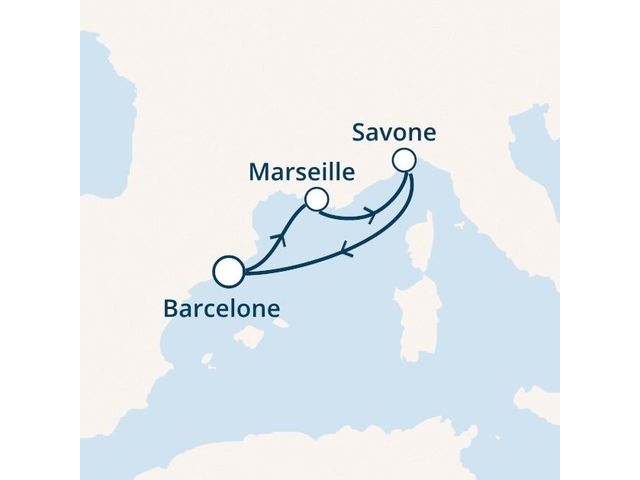 Espagne, France, Italie à bord du Costa Fortuna