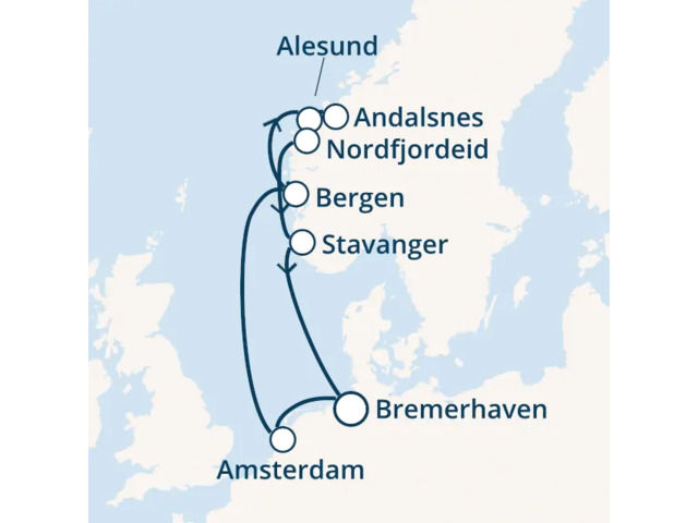 Allemagne, Pays-Bas, Norvège, Comores à bord du Costa Fortuna