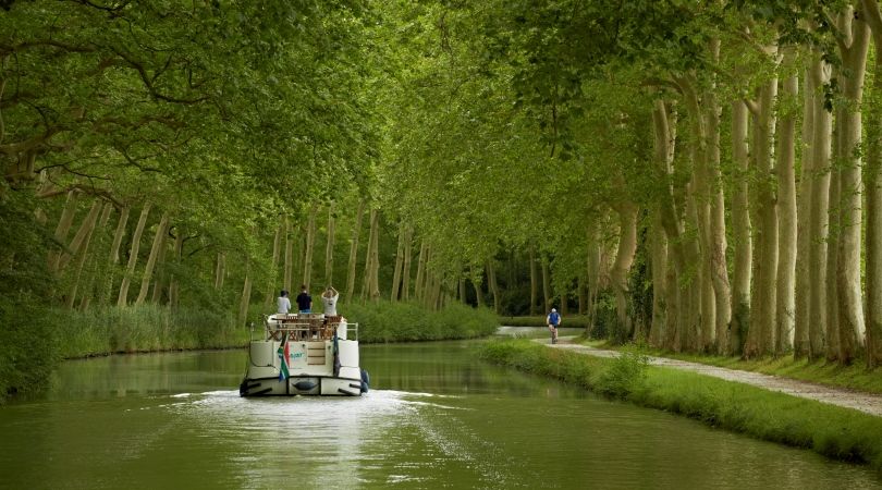 France - Languedoc - Homps - Sud Ouest - Canal du Midi - Canal du Midi en bateau sans permis : L'Aude au fil de l'eau